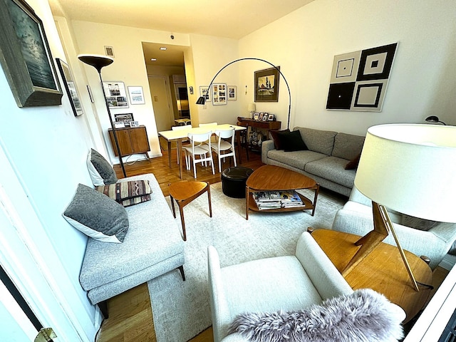 635 W 42nd St Unit 4K, New York City, NY 10036 - living area featuring wood finished floors