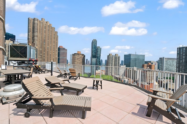 225 E 36th St Unit 15-A, New York City, NY 10016 - view of patio / terrace with a view of skyline