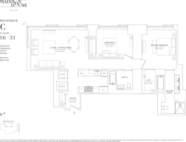 15 E 30th St Unit 22C, New York City, NY 10016 - view of home floor plan