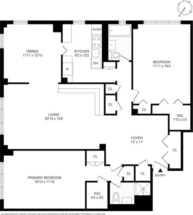 301 E 48th St Unit 5D, New York City, NY 10017 - floor plan / room layout