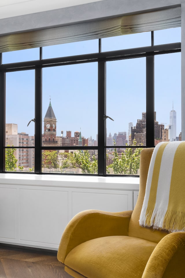 130 W 12th St Unit 9A, New York City, NY 10011 - sitting room with a view of skyline
