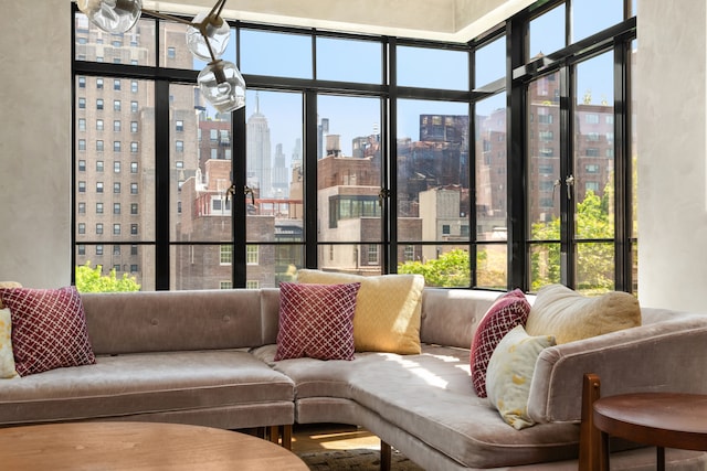 130 W 12th St Unit 9A, New York City, NY 10011 - sunroom / solarium with a skyline view and plenty of natural light