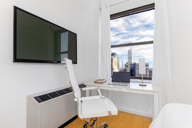 20 W St Unit 44C, New York City, NY 10004 - office featuring wood finished floors and baseboards