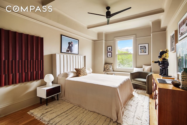 170 2nd Ave Unit 6B, New York City, NY 10003 - bedroom featuring light wood-style flooring and a ceiling fan