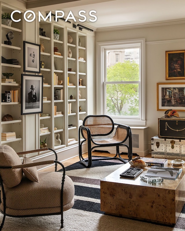 170 2nd Ave Unit 6B, New York City, NY 10003 - living area featuring crown molding