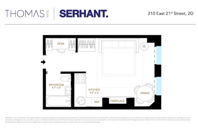210 E 21st St Unit 2D, New York City, NY 10010 - view of property floor plan