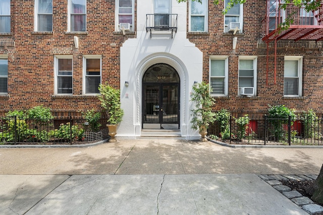 41-25 44th St Unit C5, New York City, NY 11104 - entrance to property featuring brick siding and french doors