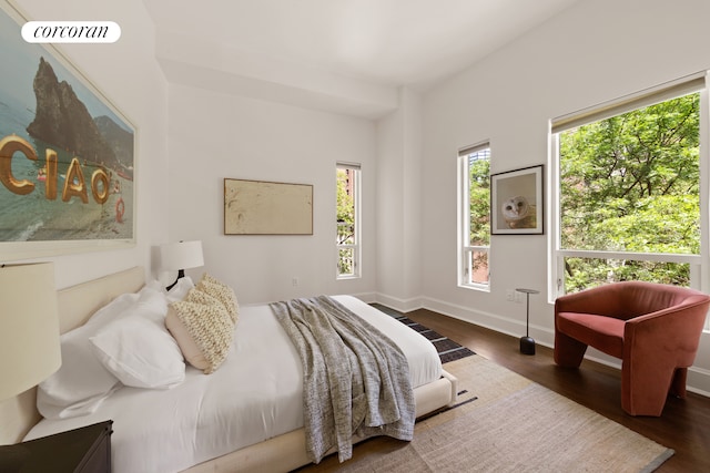 250 E 49th St Unit 3D, New York City, NY 10017 - bedroom with wood finished floors and baseboards