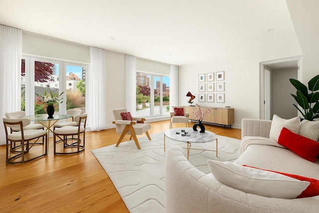 427 E 90th St Unit Penthouse9, New York City, NY 10128 - living room with healthy amount of natural light and light wood-type flooring