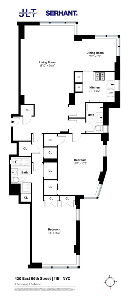 430 E 56th St Unit 11B, New York City, NY 10022 - view of property floor plan