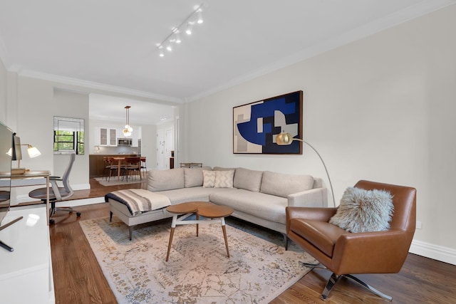 160 W 85th St Unit 5H, New York City, NY 10024 - living area featuring wood finished floors and crown molding