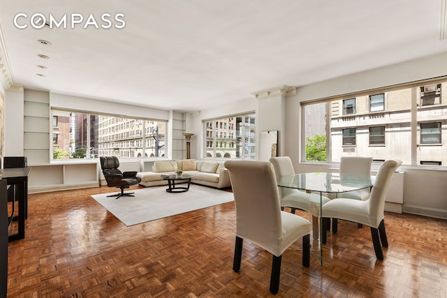 475 Park Ave Unit 3C, New York City, NY 10022 - dining area featuring plenty of natural light and recessed lighting