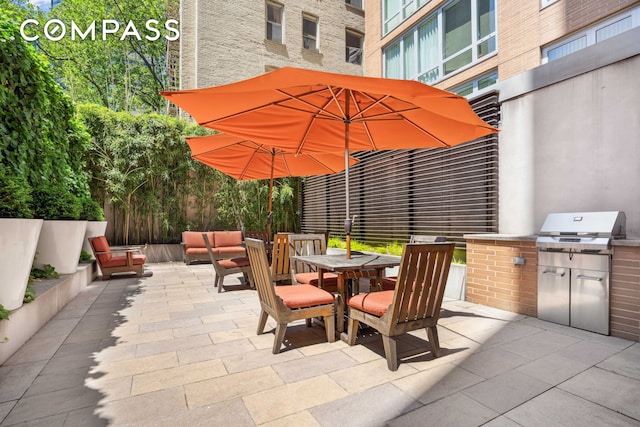 250 E 53rd St Unit 1402, New York City, NY 10022 - view of patio featuring area for grilling and outdoor dining area