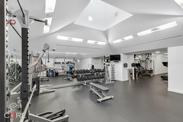 311 W Broadway Unit 3C, New York City, NY 10013 - workout area featuring high vaulted ceiling