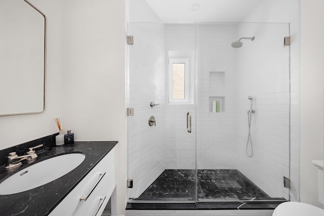 186 Clinton St Unit 4B, New York City, NY 11201 - bathroom featuring vanity and a stall shower