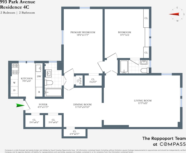 993 Park Ave Unit 4C, New York City, NY 10028 - view of property floor plan