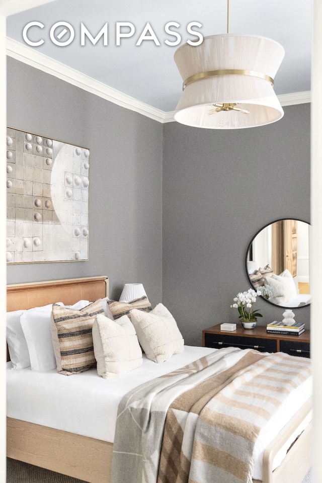 993 Park Ave Unit 4C, New York City, NY 10028 - bedroom featuring ornamental molding