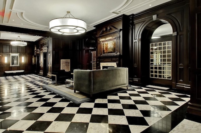 10 Park Ave Unit 26-S, New York City, NY 10016 - building lobby featuring crown molding and a decorative wall