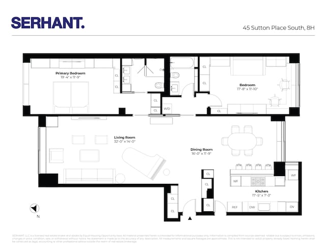 45 Sutton Pl S Unit 8H, New York City, NY 10022 - view of home floor plan
