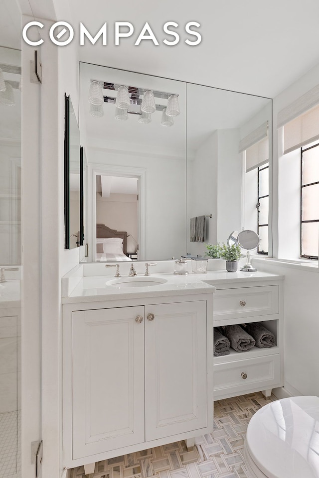 71 E 77th St Unit 8A, New York City, NY 10075 - ensuite bathroom with vanity and an enclosed shower
