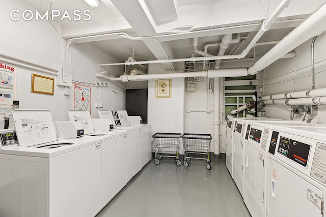 71 E 77th St Unit 8A, New York City, NY 10075 - shared laundry room featuring washer and clothes dryer