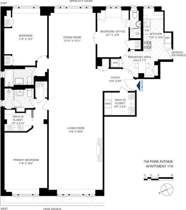 799 Park Ave Unit 17A, New York City, NY 10021 - view of room layout