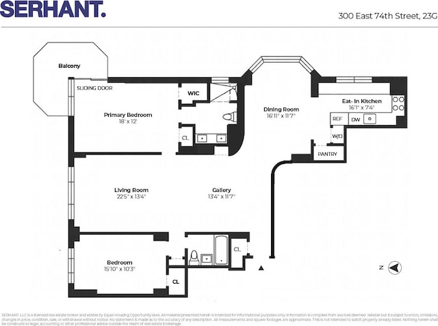 300 E 74th St Unit 23G, New York City, NY 10021 - view of property floor plan