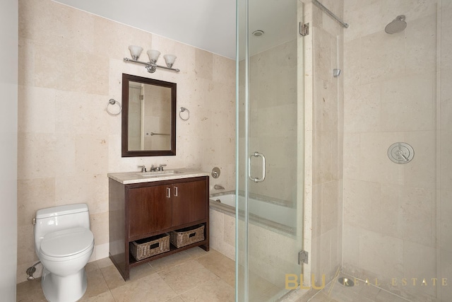 100 Riverside Blvd Unit 8-T, New York City, NY 10069 - full bathroom featuring a stall shower, vanity, and tile patterned flooring
