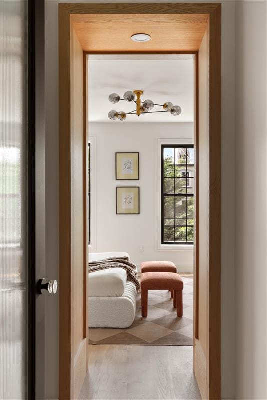 384 Hancock St, New York City, NY 11216 - hall with baseboards and an office area