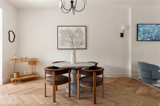 384 Hancock St, New York City, NY 11216 - dining room with a chandelier and baseboards