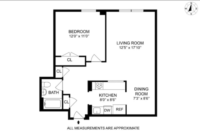 300 W 135th St Unit 4L, New York City, NY 10030 - view of room layout