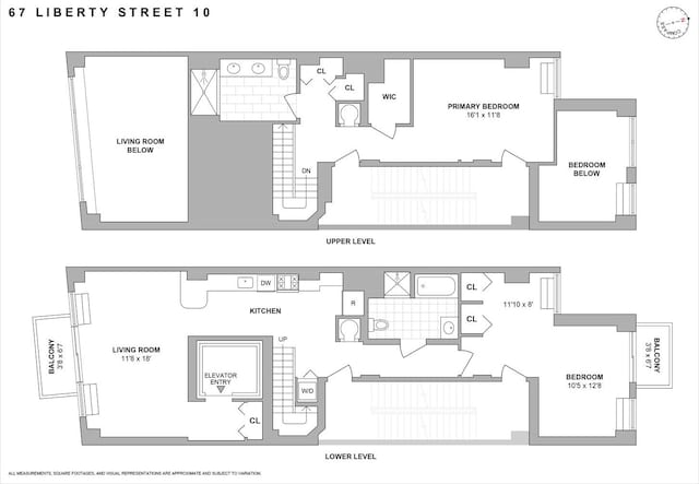 67 Liberty St Unit 10, New York City, NY 10005 - view of floor plan / room layout