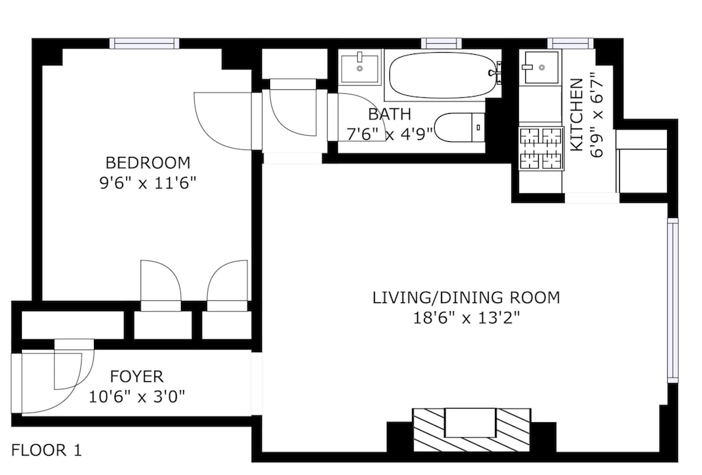 102 E 22nd St Unit 3B, New York City, NY 10010 - view of property floor plan