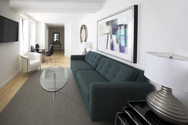 150 W 51st St Unit 1623, New York City, NY 10019 - living area featuring wood finished floors