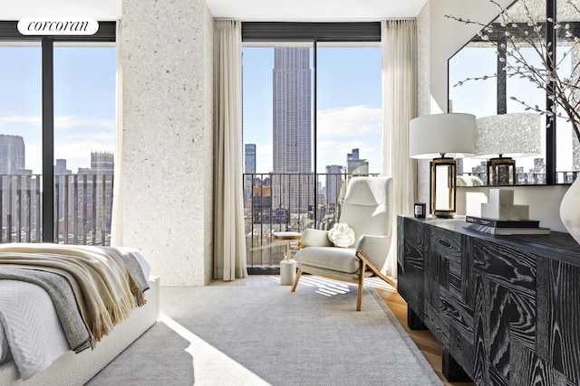 16 W 40th St Unit 25B, New York City, NY 10018 - bedroom featuring a view of skyline