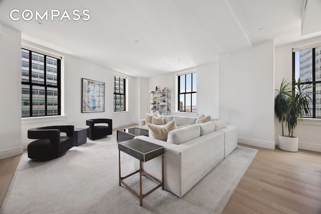 100 Barclay St Unit 15B, New York City, NY 10007 - living area with wood finished floors and baseboards