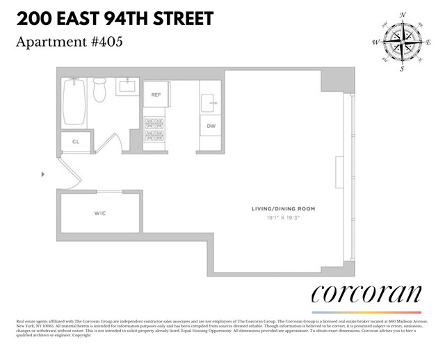 200 E 94th St Unit 405, New York City, NY 10128 - view of floor plan / room layout