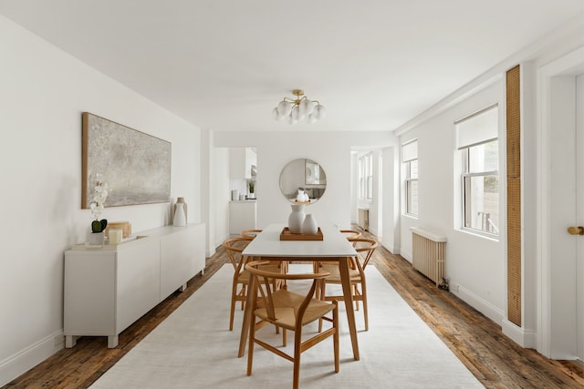 211 Powers St, New York City, NY 11211 - dining room with radiator and light wood-style floors