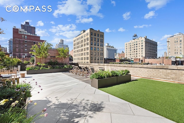 40 E 94th St Unit 13G, New York City, NY 10128 - view of community featuring a skyline view and a yard