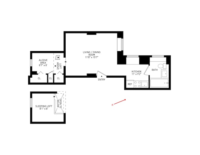 138 E 36th St Unit 1B, New York City, NY 10016 - view of floor plan / room layout