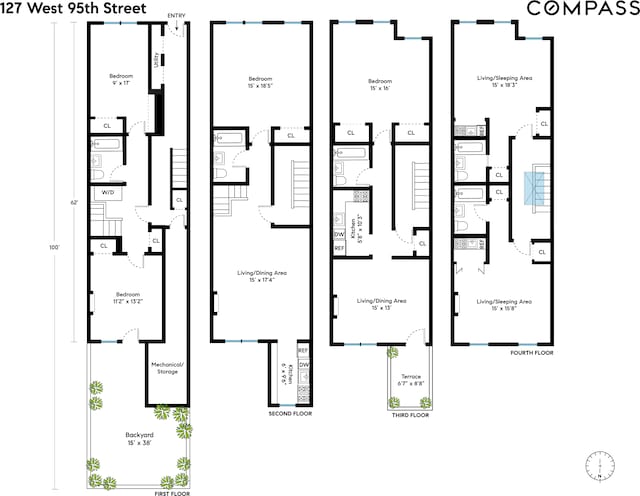 127 W 95th St, New York City, NY 10025 - view of room layout