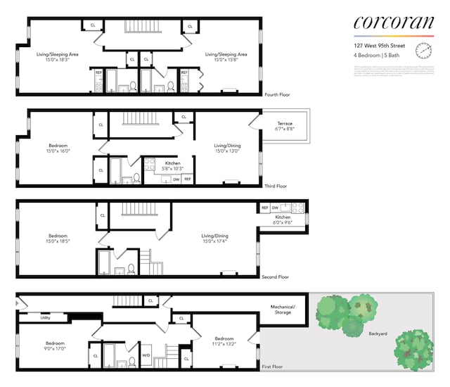 127 W 95th St Unit Th, New York City, NY 10025 - view of home floor plan