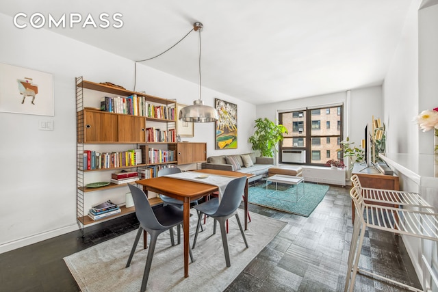 201 Clinton Ave Unit 10F, New York City, NY 11205 - dining space with baseboards