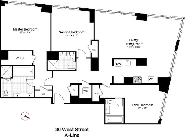 30 Little W St Unit 24A, New York City, NY 10004 - view of property floor plan