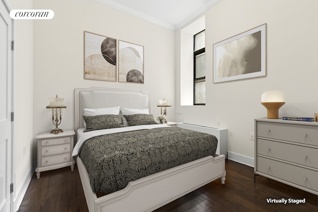555 Lenox Ave Unit 1A, New York City, NY 10037 - bedroom featuring ornamental molding and wood finished floors