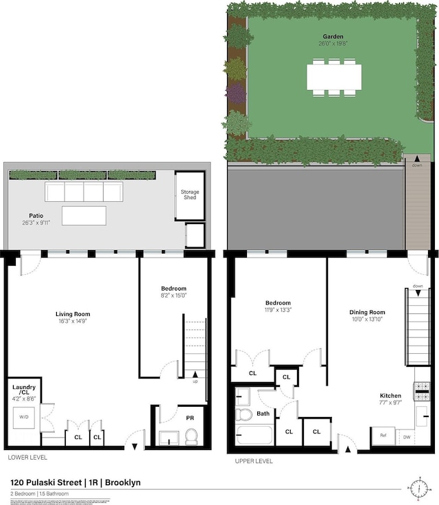 120 Pulaski St Unit 1B, New York City, NY 11206 - view of floor plan / room layout