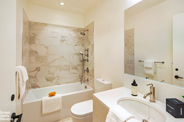 6 W 95th St, New York City, NY 10025 - full bathroom featuring vanity and shower / bath combination