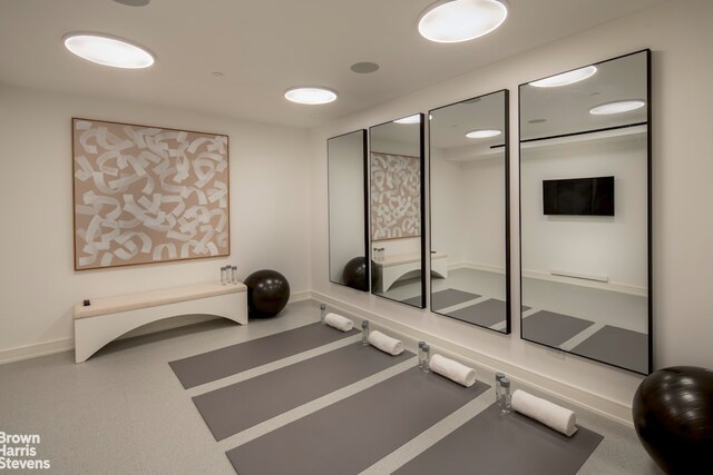 6 W 95th St, New York City, NY 10025 - exercise area featuring baseboards