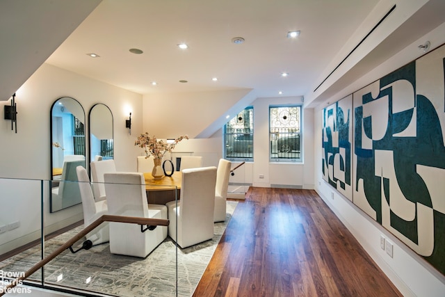 6 W 95th St, New York City, NY 10025 - dining space featuring wood finished floors and recessed lighting