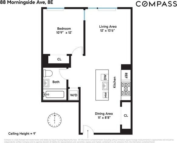 88 Morningside Ave Unit 8E, New York City, NY 10027 - view of home floor plan